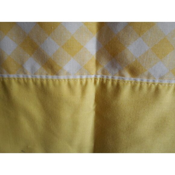 Vintage White Yellow Checked Standard Pillowcase Dantrel Muslin cottage chic - Picture 2 of 4